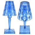 thumbnail image 3 of Lámpara de mesa Vevor cristal LED regulable carga USB azul, 3 of 5