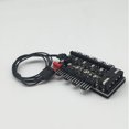 thumbnail image 4 of Bearachild Adaptador de controlador de concentrador de ventiladores de refrigeración de computadora, accesorio divisor de extensión de enfriador Videojuegos y accesorios Alimentado por SATA, 4 of 6