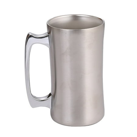 

Double-Layer Thickened Vacuum Insulated Beer Mug for Creative Single Handle Bottle Coffee Cup Home Kitchen Drinkware