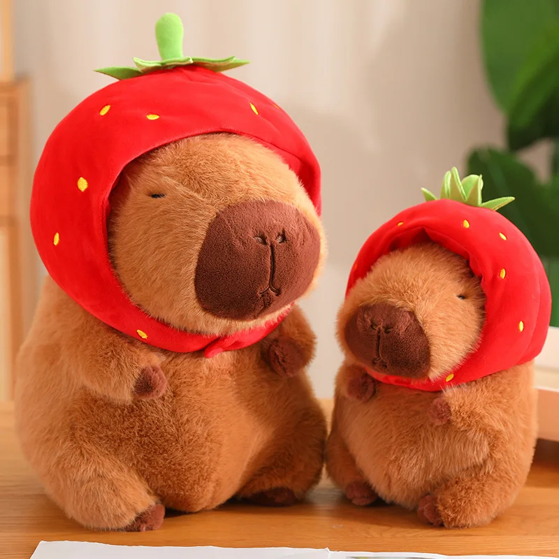 Capybara Peluche Con 9 Pcs Capybara Disfraz Estilo Navidad | Meses Sin Interés