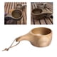 thumbnail image 4 of Copa de madera estilo finlandés hecha a mano con cordón de cuero Taza de 18x6x10.5cm Sharpla Tazas de café de madera, 4 of 8
