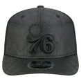 thumbnail image 2 of Men's New Era  Black Philadelphia 76ers Quilted 9SEVENTY Trucker Adjustable Hat, 2 of 5