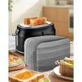 thumbnail image 4 of Grey Ombre Wooden Toaster Cover 2 Slice, Small Kitchen Appliance Covers, Farmhouse Retro Gray Wood Gradient Toaster Oven Cover with Loop, Bread Machine Cover Polyester Dust Cover Protection, 4 of 4
