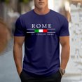 thumbnail image 2 of XIAOCHA Mens Rome Graphic Tee Short Sleeve Crew Neck Top Soft Casual Travel Shirt, 2 of 5