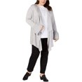 thumbnail image 1 of Style & Co. Cardigan Asymétrique pour Femmes, Gris, Grande Taille, 2X, 1 of 1