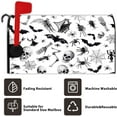 thumbnail image 6 of Black and White Halloween Mailbox Cover Spooky Spider Web Horror Bat Scary Magnetic Mailbox Cover Happy Halloween Mail Box Wraps Post Letter Box Cover Standard Size 18x21 Inch for Home Yard, 6 of 6