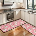 thumbnail image 3 of Kitchen Rugs Sets Of 2,Pink Christmas Santa Pattern Anti Fatigue Kitchen Mat Rugs Non Slip Washable,Decorative Kitchen Floor Mats for Kitchen,Sink,Laundry,17"x47"+17"x47", 3 of 5