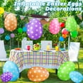 thumbnail image 4 of TETOU 6pcs Inflatable c Eggs Decoration Outdoor Kids Toys Colorful 16" Inflatable Easter Balls Yard Garden Party, 4 of 8