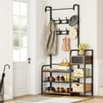 thumbnail image 1 of QinaQin Entryway Hall Tree Shoe Bench, 5-in-1 Storage Bench with Drawer, Coat Rack and 8 Hooks, 1 of 8