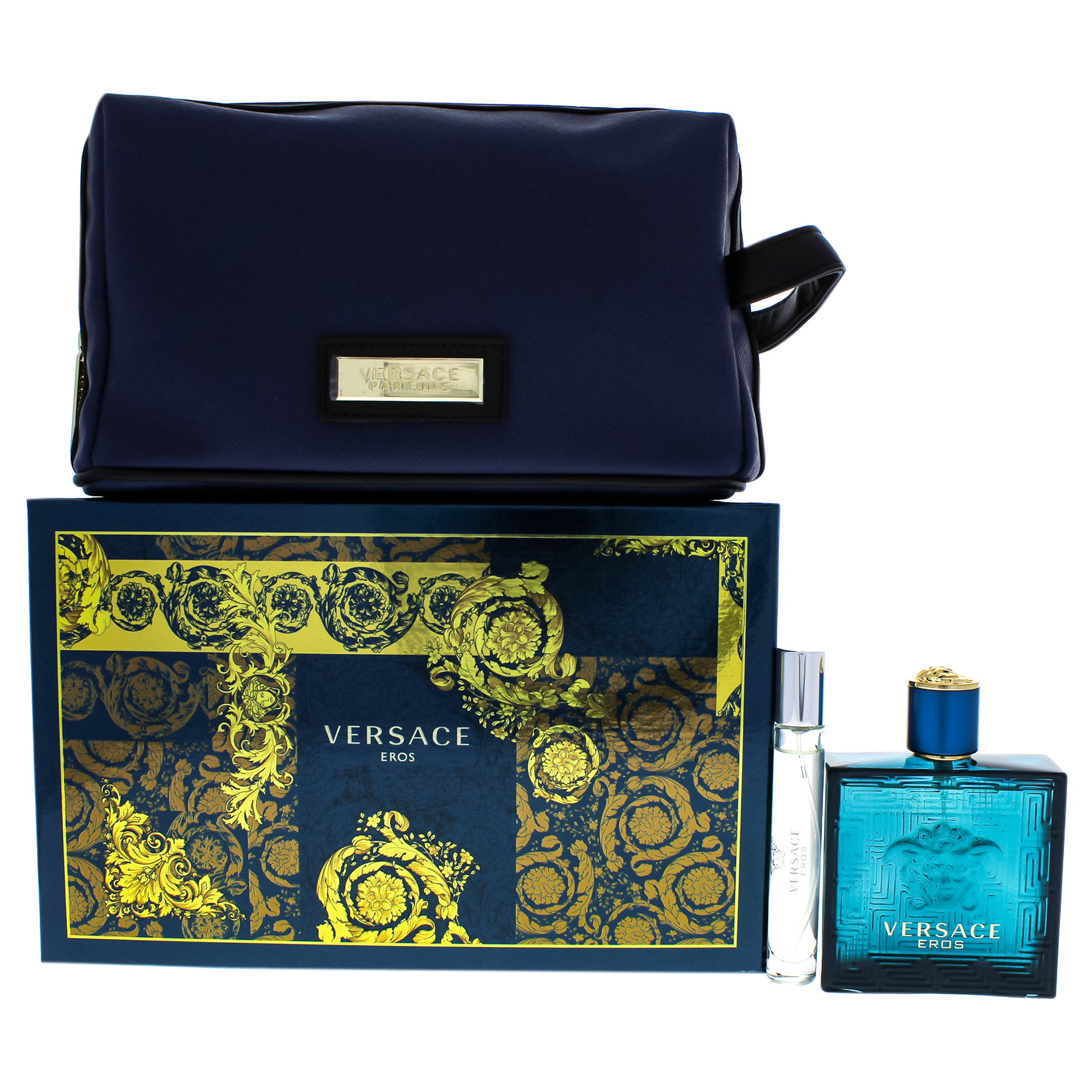 Versace - Versace Eros Cologne Gift Set For Men, 3 Pieces (3.4oz EDT