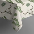 thumbnail image 5 of Beige Buffalo Skull Cactus Succulent Pattern Square Tablecloth,Waterproof Square Table Cover,Wipeable Spillproof Washable Table Cover for Home Kitchen Party Decor 52"x52"(132x132cm), 5 of 6
