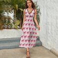 thumbnail image 3 of Cow-pink Dress Fashion Boho Beach Long Dresses Female Party Printed Maxi Dress, 3 of 9