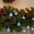 thumbnail image 3 of Northlight 18ct Shatterproof 4-Finish Christmas Ball Ornament Set 1.25" - Turquoise, 3 of 8