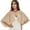 Beige, variant on PMVFHDE Women's Summer Fresh Thin Chiffon Wrap Elegant Short Length Cape Dressy Cardigan White,One Size