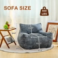 thumbnail image 2 of PORKISS Giant Bean Bag Chairs for Adults, Big Comfy Chair Sofa with Corduroy Fabric, Ultra Soft Lazy Floor Sofa Chair with Storage Side Pockets for Family, Gray, 2 of 6