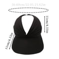 thumbnail image 3 of Inglocry Women's UPF 50+ UV Protection Sun Visor Hat, Wide Brim Lightweight Foldable Ponytail Cap for Summer Beach Fluorescent Green One Size, 3 of 6