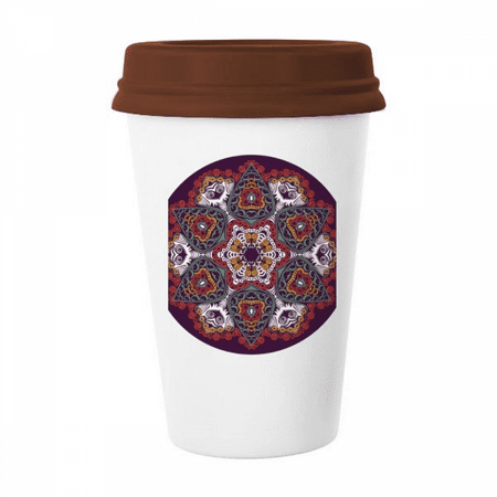 

Culture Colorful Asymmetrical Pattern Mug Coffee Drinking Glass Pottery Cerac Cup Lid