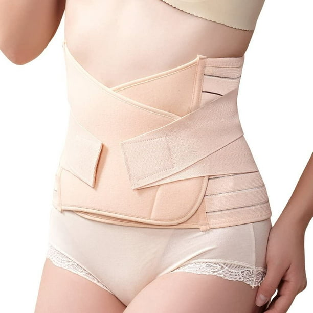 Postpartum Belly Wrap 3 in 1 Support Recovery Belt - C Section Belly Band,  Post Pregnancy Postnatal Maternity Girdles for Women Body Shaper - Post
