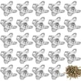 thumbnail image 2 of 24 Pcs Équerre d'Angle Papillon en Alliage, Équerre d'Angle Droit avec Vis de Fixation (Argent), 2 of 8