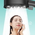 thumbnail image 5 of WJHWSX Shower Heads with 5 Settings Handheld Spray,Shower Head Clearance Sale,Round,Plastic,Black, 5 of 11