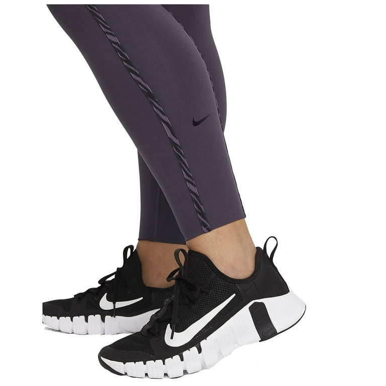 Nike Women's Plus 7/8 Mid Rise One Luxe Icon Clash Training Legging (Dark  Raisin/Black, 3X) 