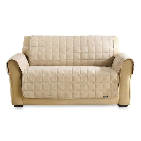 Sure Fit Water Repellent Pet Loveseat Cover in Taupe