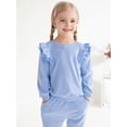 thumbnail image 4 of Girls Fall Clothes Sets Kids Casual Long Sleeve Tops + Pants Sweatsuit 2Pcs Tracksuit Outfits, Size 2-10 Years Old, 4 of 8