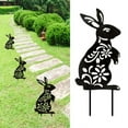 thumbnail image 3 of Easter Bunny Silhouette Animal Shape Decoration Yard Silhouette Lawn Ornaments Rabbit Figure, 3 of 6
