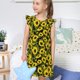 thumbnail image 4 of Balery Sunflowers In Vintage Camisón de princesa para niñas, pijama de algodón con mangas abullonadas, suave y bonito.-Medium, 4 of 6