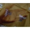 thumbnail image 4 of oneOone Silk Tabby Fabric Bird Block Print Fabric BTY 42 Inch Wide, 4 of 4