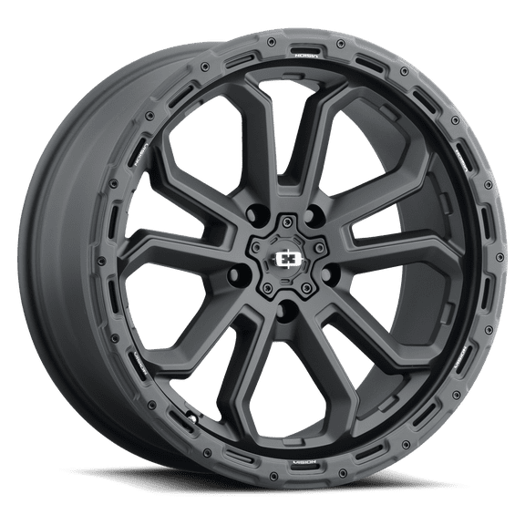 17x8 Vision 405 Korupt Satin Black Wheel 5x110 (30mm)
