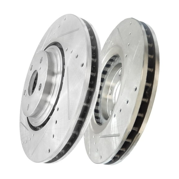 Front Drilled Slotted Disc Brake Rotors For 2010-2015 Lexus RX350 Japan Built