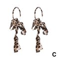 thumbnail image 1 of Leopard Print Large Hoop Earrings Metal PPU Luxury Fashion Pair, 1 of 7