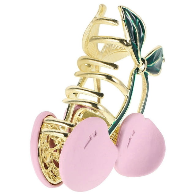 Cherry Hair Clip Alloy Claw Clip for Women Pink Durable Hair Accessories