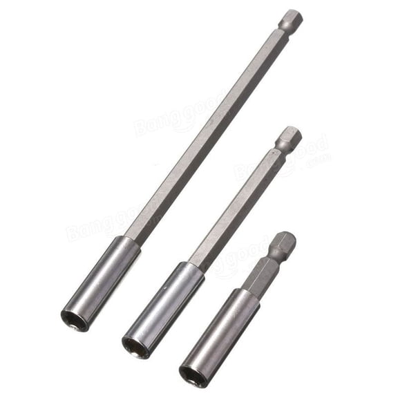 MTP Magnetic Bit Extension Holder, 2"/4"/6", 1/4" Hex Shank, Chrome Vanadium Steel - 3pc