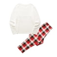 thumbnail image 4 of Actoyo Matching Family Pajamas Sets Christmas PJ's with Letter and Plaid Printed Long Sleeve Tee and Bottom Loungewear, 4 of 12