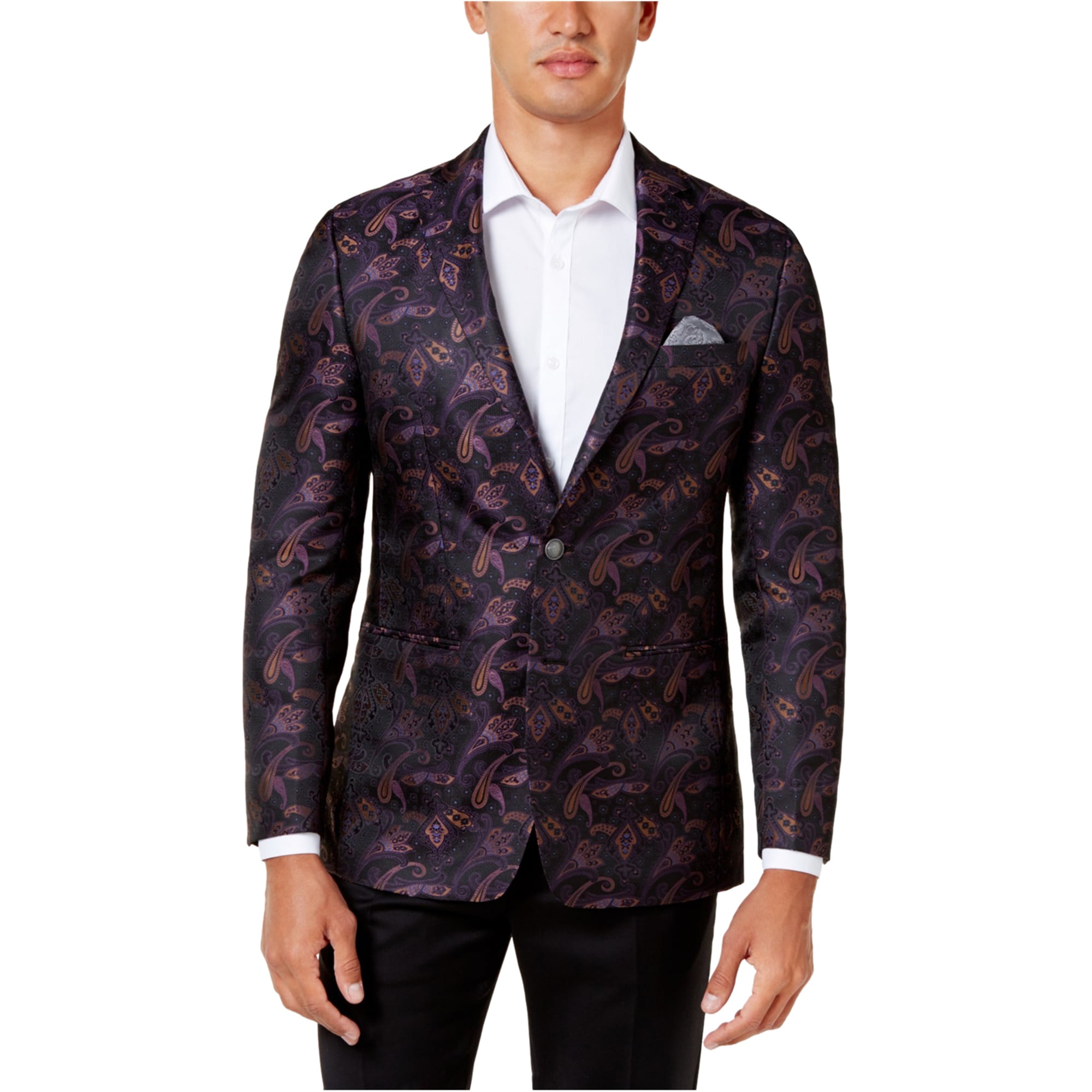 Tallia Mens Slim-Fit Two Button Blazer Jacket, Purple, 48 Regular ...