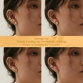 thumbnail image 3 of VEEDOFA Small Gold Hoop Earrings Set for Women, 14K Gold Plated Sterling Silver Hypoallergenic, Trendy Jewelry Gift, 3 of 7