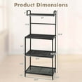 thumbnail image 3 of Costway 4-Tier Baker's Rack Microwave Oven Rack Shelves Kitchen Storage Organizer Black, 3 of 10