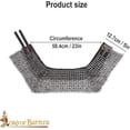 thumbnail image 2 of Lord of Battles Chainmail Collar Medieval Neck Armor Mild Steel Flat Rings Dome Riveted and Alternating Collar Neck Protection for Reenactments & LARP Events - 9mm 18 Gauge Natural, 2 of 5