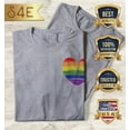 thumbnail image 2 of S4E Men's Gay Rainbow Heart LGBTQ Pride T-Shirt XX-Large Sports Grey, 2 of 4
