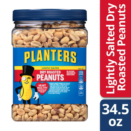 Planters Lightly Salted Dry Roasted Peanuts, 34.5 oz (Best Dry Roasted Peanuts)