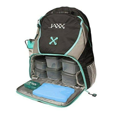 Jaxx FitPak Meal Prep Backpack with Portion Control Container