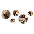thumbnail image 2 of Designart "Minimal Bauhaus Dimensions V" Modern Geometric Metal Wall Art Set of 5 Piece, 2 of 5