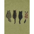 thumbnail image 4 of Women's Olive Green Cat Graphic Crewneck Sweater – Relaxed Long-Sleeve Knit Pullover-Green, 4 of 4