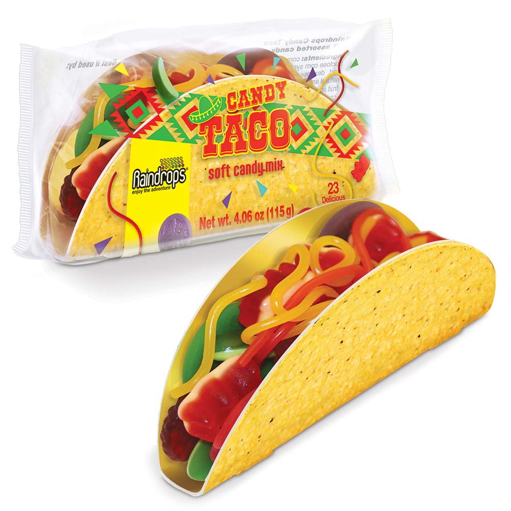 Raindrops Gummy Candy Taco with 23 Gummy Candies in a Taco Shell 4