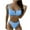 Sky Blue, variant on HBYJLZYG Bikini Sets For Women, Solid Color Backless Bikini Two Swimwear Swimsuit Beachwear Set