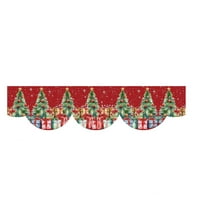 Luoshdecor Christmas Fireplace Scarf, WInter Poinsettia Forest Sonw Scarf for Home Fireplace Decor 78.7 in