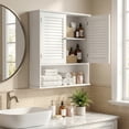 thumbnail image 2 of VASAGLE Armoire Murale de Salle de Bain, Armoire de Rangement de Salle de Bain Murale, Armoire à Pharmacie avec Tablette Ajustable, 2 of 9