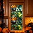 thumbnail image 6 of Static Cling Gothic Stained Glass Window Film, Removable Privacy Protection Glass Sticker, Halloween Home Bathroom Door Decor Window Sticker without Adhesive Residue (Green), 6 of 6